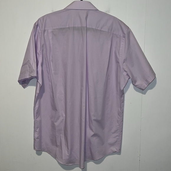 Damon Men’s Short Sleeve Button Up Lilac Easy Care Shirt H14* - Picture 2 of 4